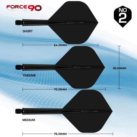 Mission Force 90 Moulded Flight & Shaft No2 Standard Black