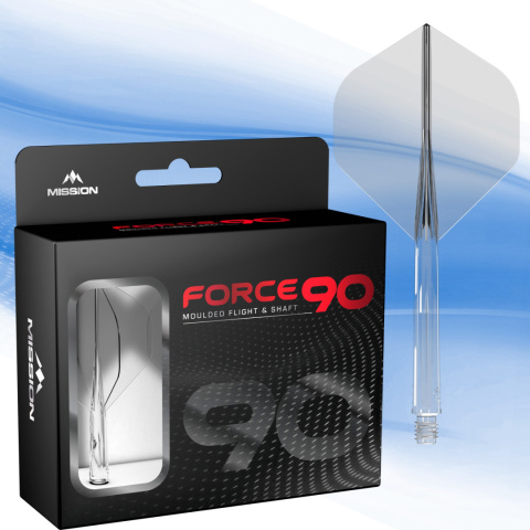 Mission Force 90 Moulded Flight & Shaft No2 Standard Clear