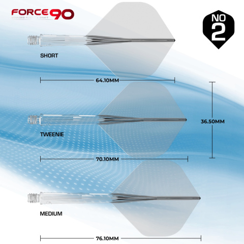 Mission Force 90 Moulded Flight & Shaft No2 Standard Clear