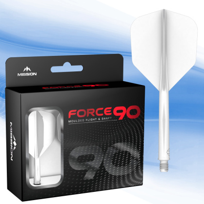 Mission Force 90 Moulded Flight & Shaft No6 Mini Standard White