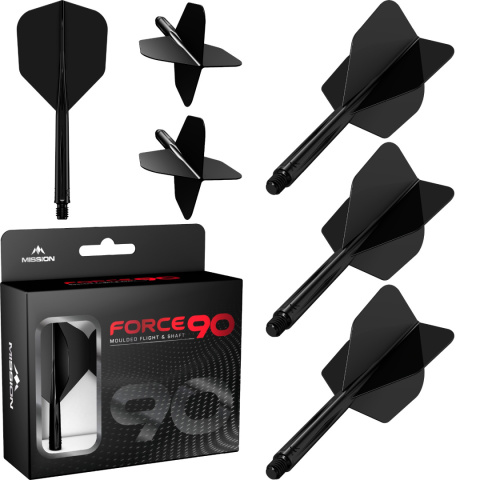 Mission Force 90 Moulded Flight & Shaft No6 Mini Standard Black