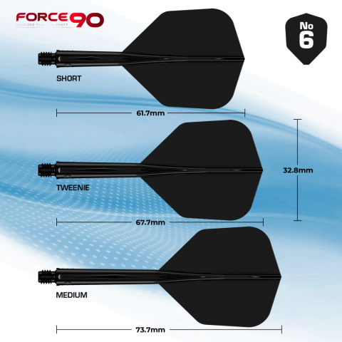 Mission Force 90 Moulded Flight & Shaft No6 Mini Standard Black