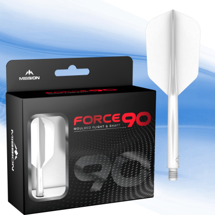 Mission Force 90 Moulded Flight & Shaft Slim White