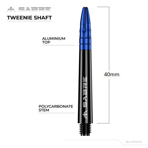 Mission Sabre Shafts - Black - Blue Top